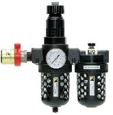 Master Pneumatic Vanguard Integral Filter Regulator Lubricator with shut off valve