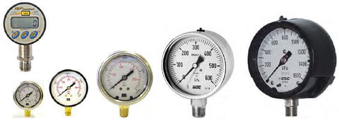 Compressed air and Gas Pressure Gauges